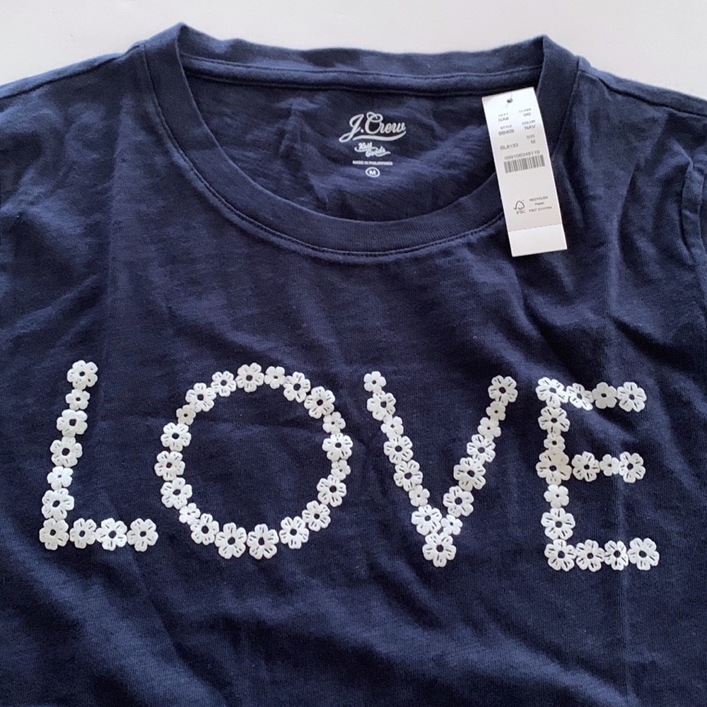 J. Crew Flower Love Crewneck T-Shirt - Picture 8 of 8
